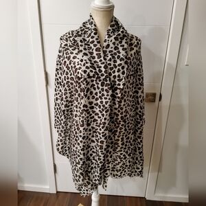 Torino Animal Print Wool Scarf Wrap
